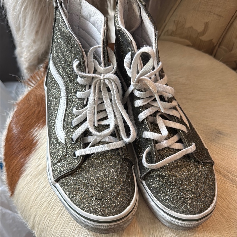 Vans Glitter High-Tops with White Laces